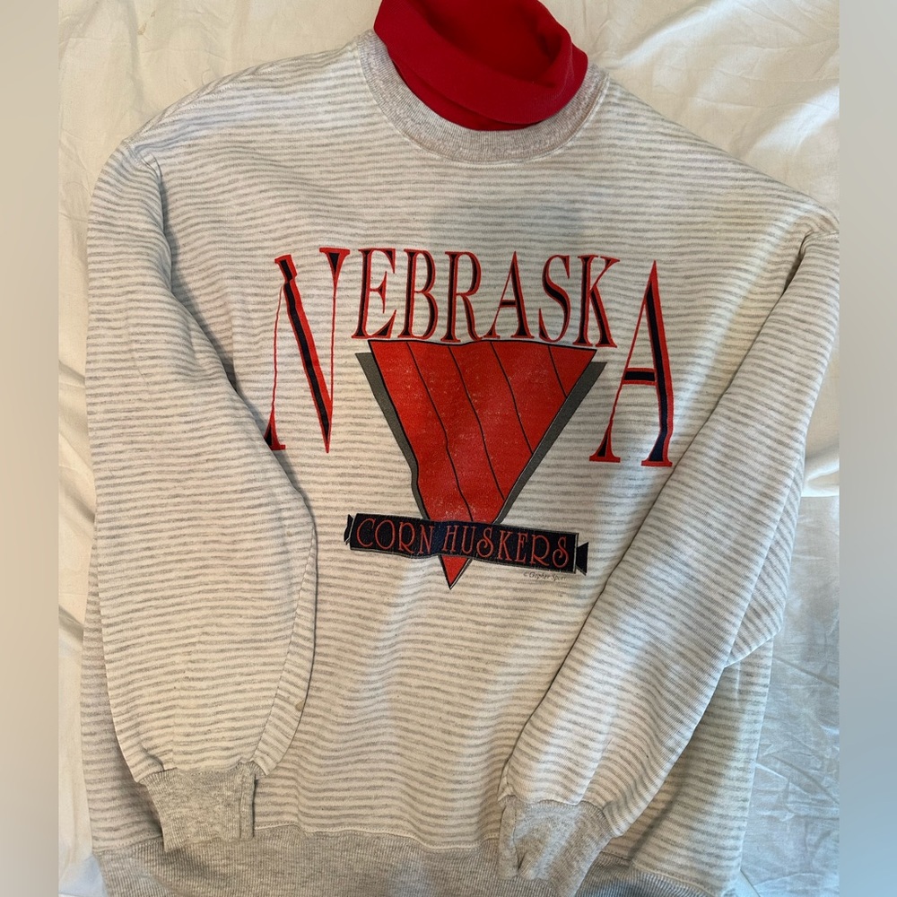 Urban outfitters vintage Nebraska crewneck sweatshirt with mock neck